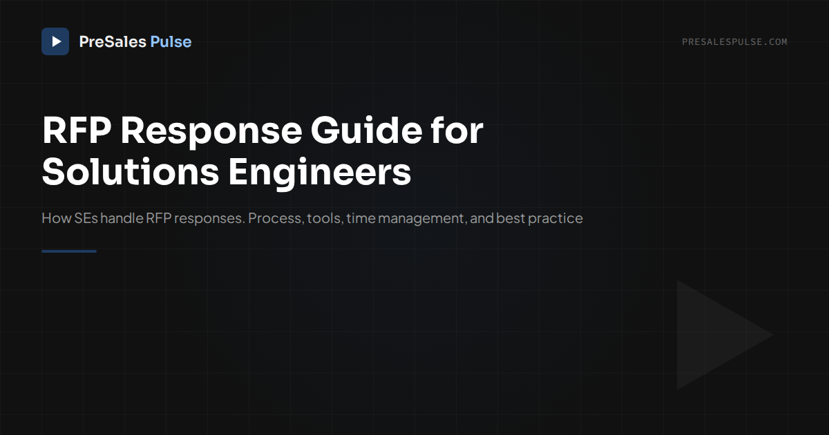 RFP Response Guide for Solutions Engineers - PreSales Pulse